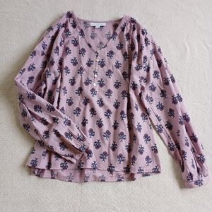 purejill ♡ organic cotton floral shirt